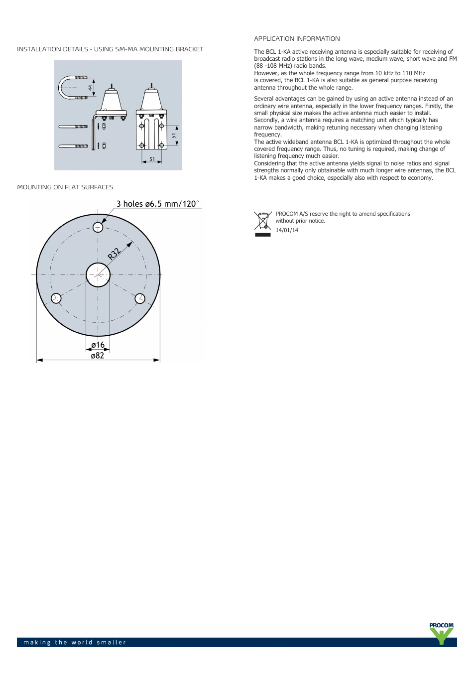 Procom BCL 1-KA User Manual | Page 2 / 2