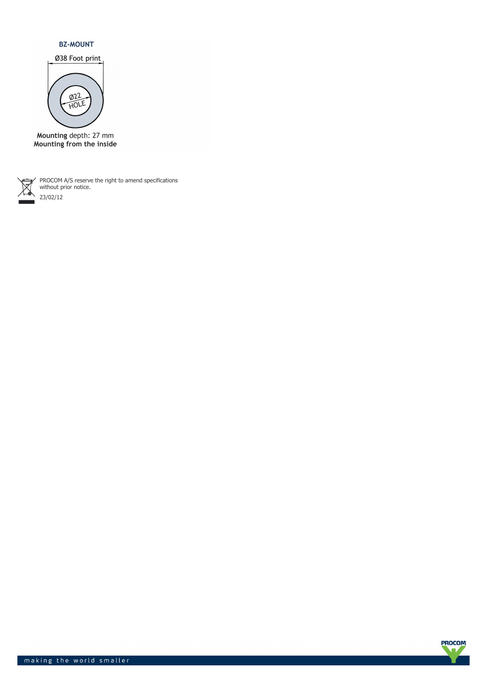Procom CT-27-1-2-bz-bbmu User Manual | Page 2 / 2