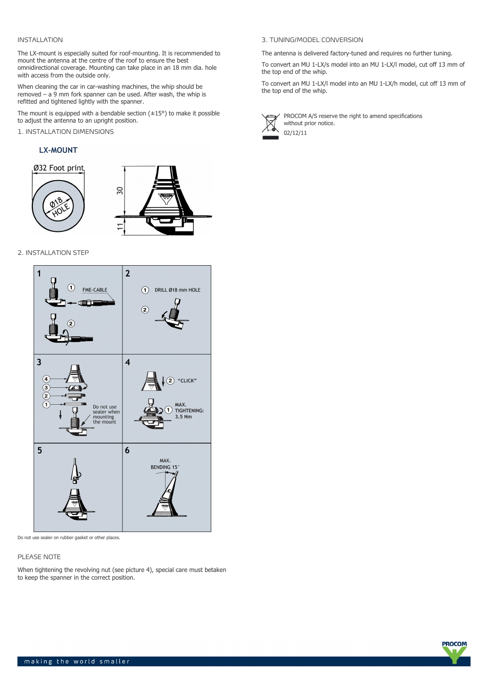 Procom MU 1-lx-... User Manual | Page 2 / 2