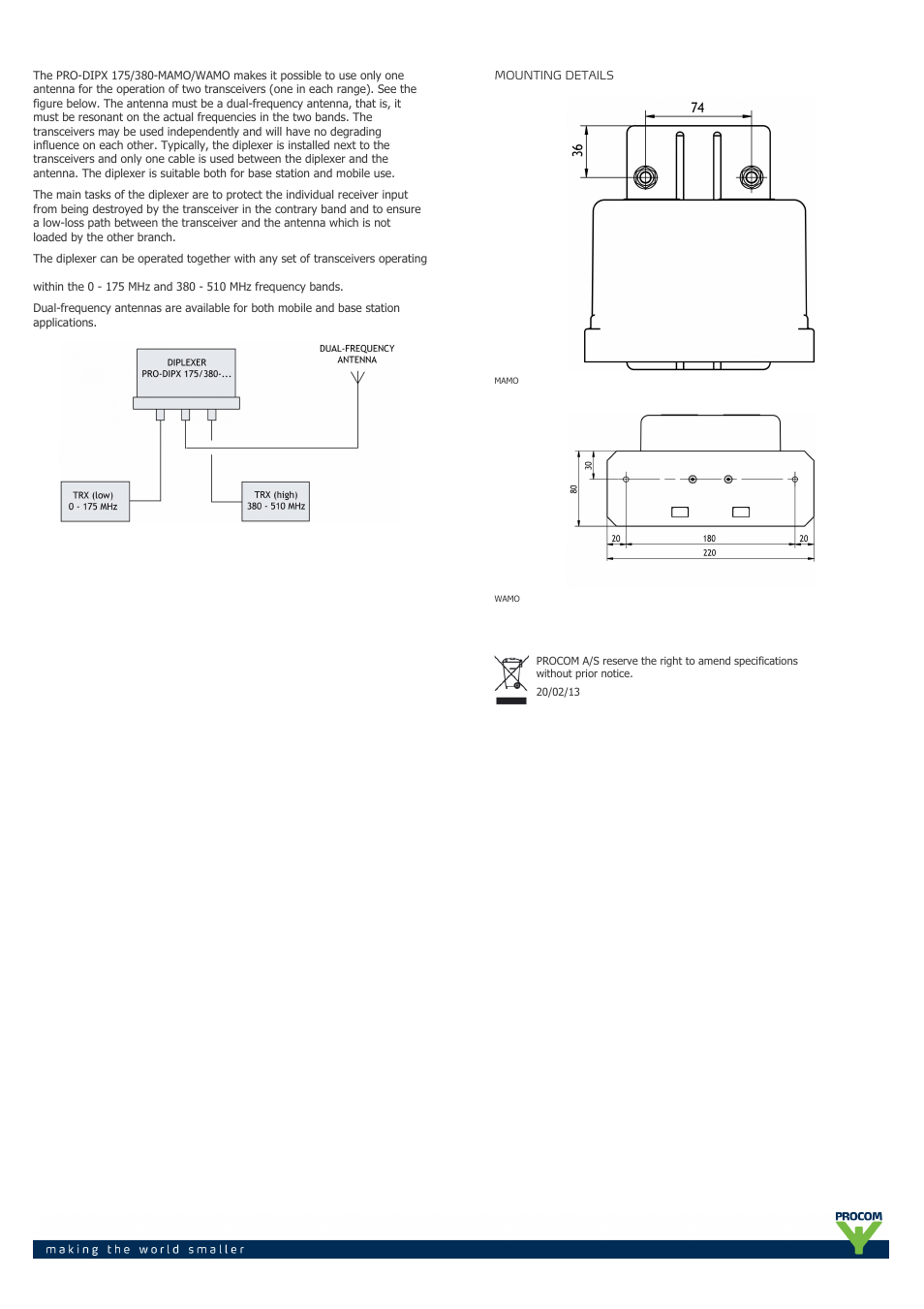 Procom PRO-DIPX 175-380-... User Manual | Page 2 / 2