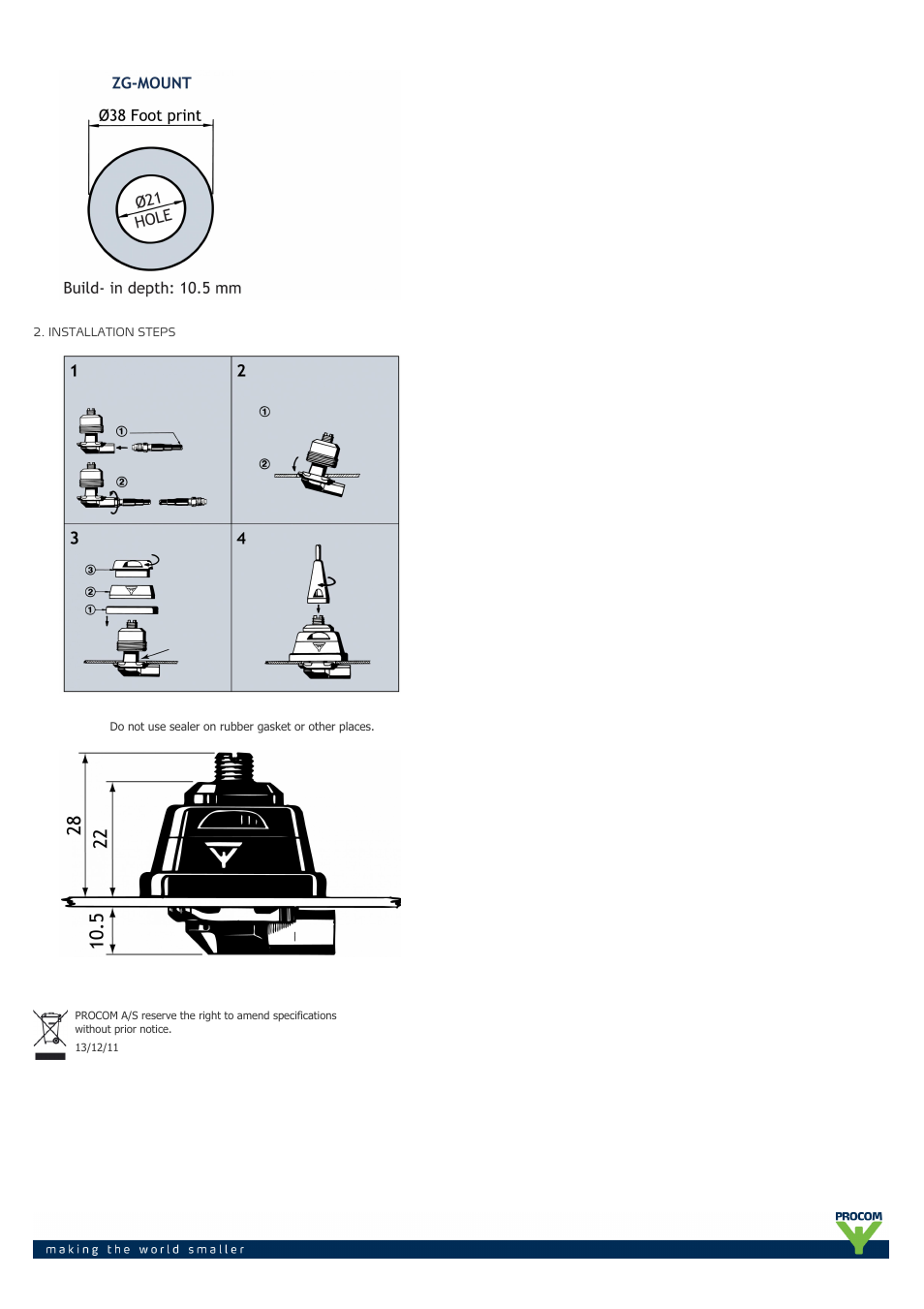 Procom ZG-Mount User Manual | Page 2 / 2