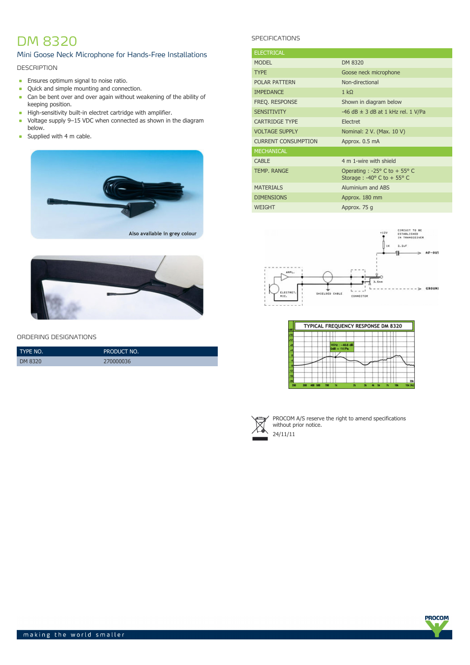 Procom DM-8320 User Manual | 1 page