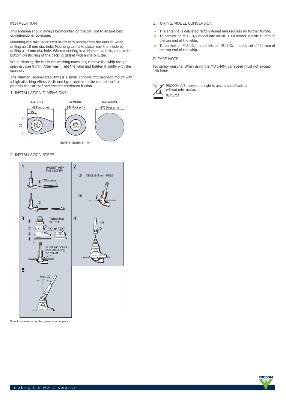 Procom MU 1-x-... User Manual | Page 2 / 2