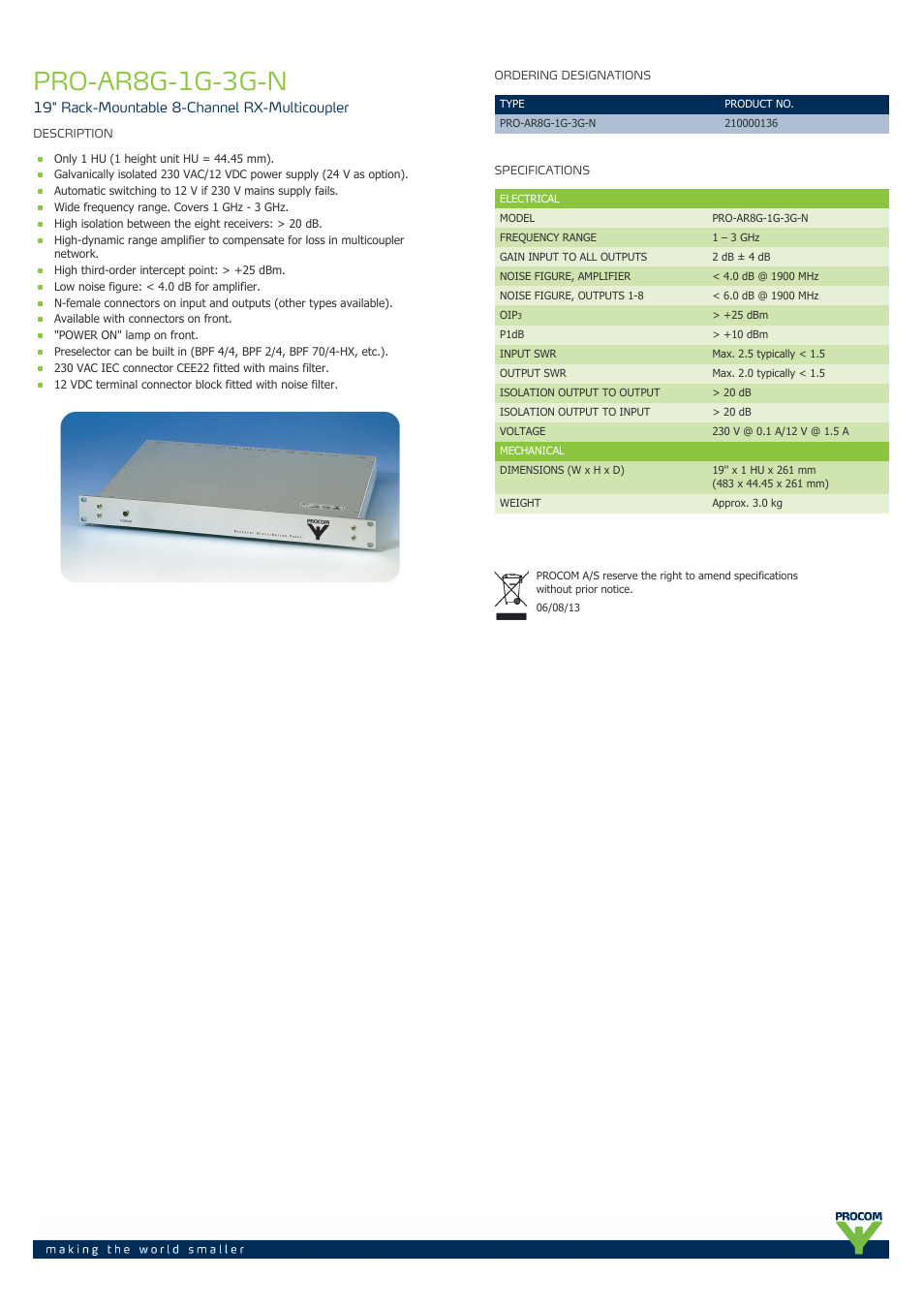 Procom PRO-ar8g-1g-3g-n User Manual | 1 page