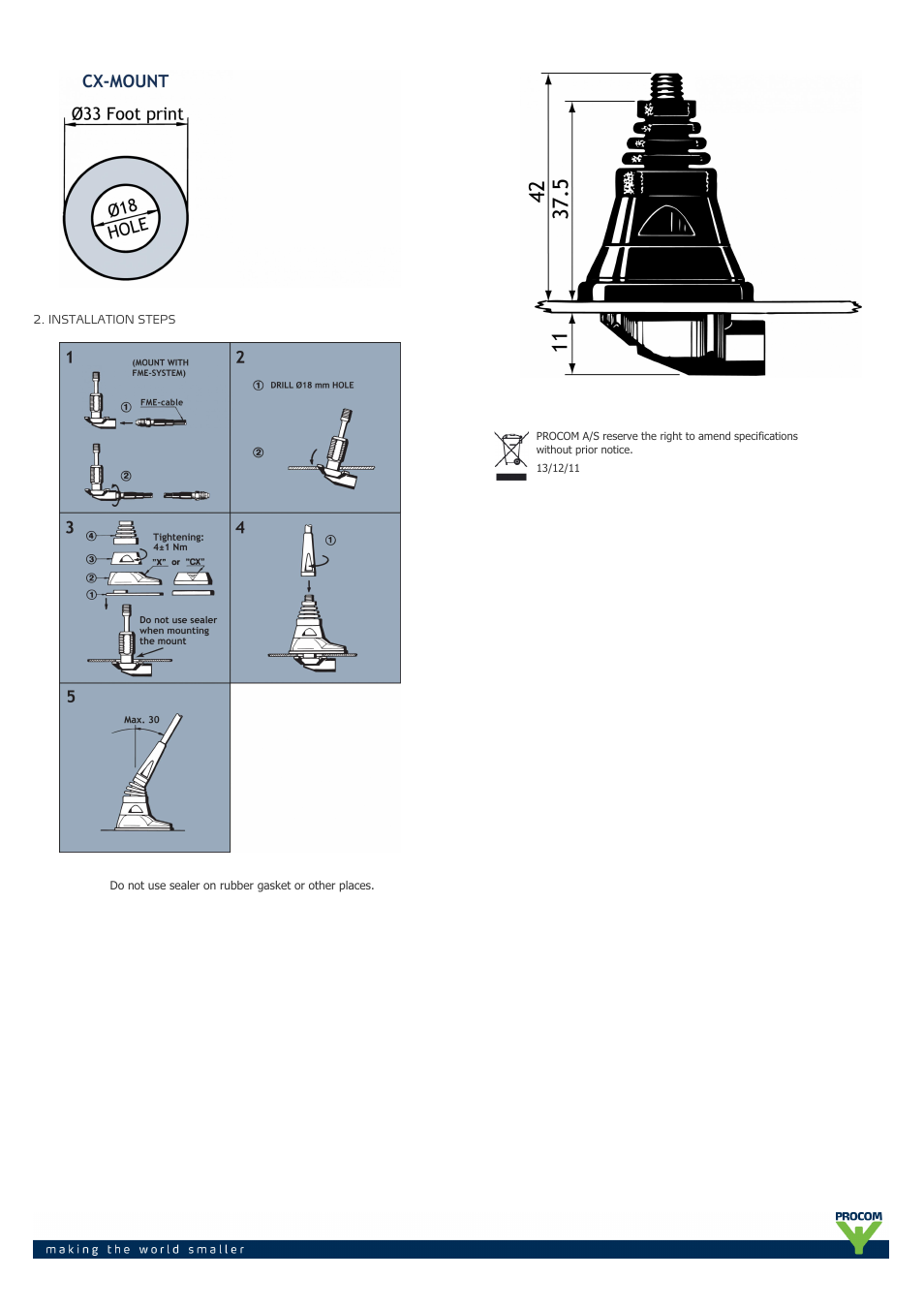 Procom CX-Mount User Manual | Page 2 / 2