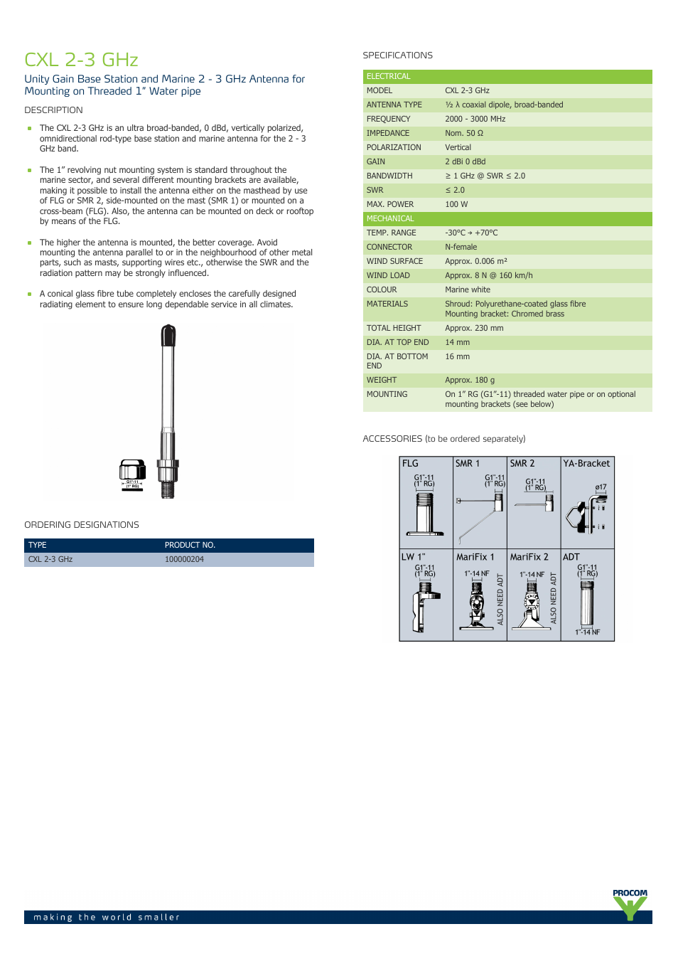 Procom CXL 2-3-ghz User Manual | 2 pages