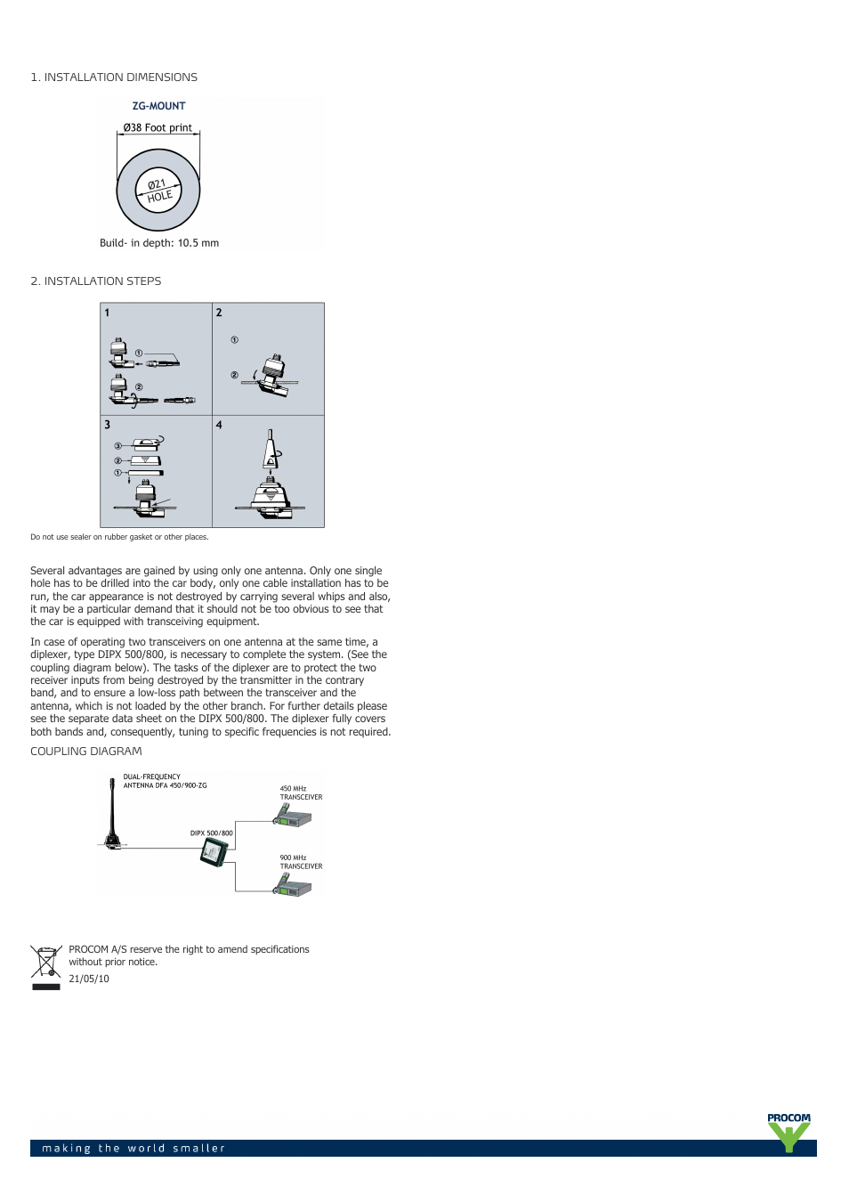 Procom DFA 450-900-zg-... User Manual | Page 2 / 2