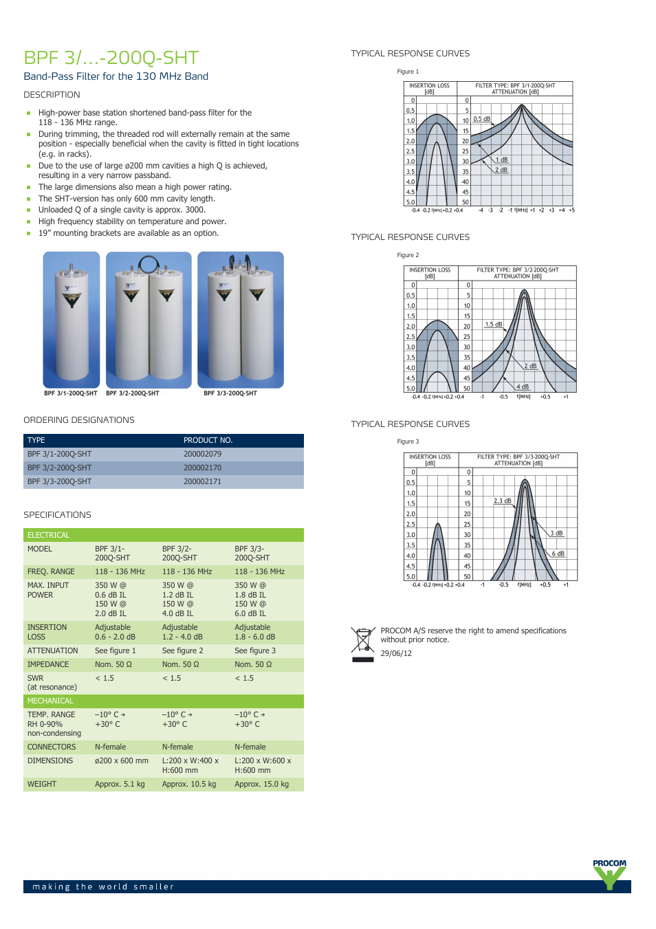 Procom BPF 3-...-200q-sht User Manual | 1 page