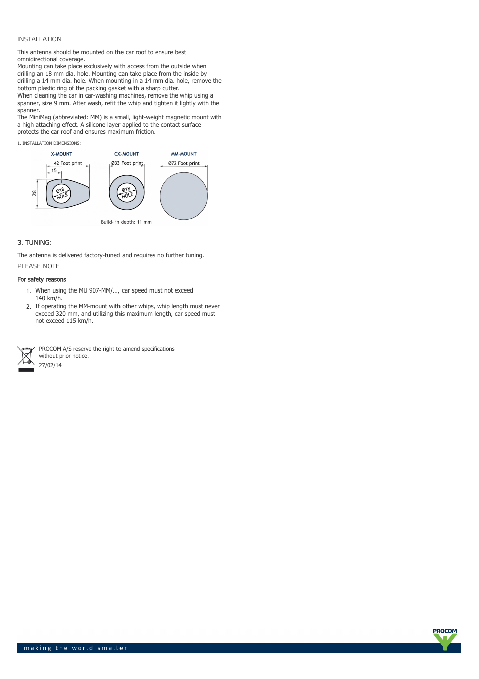 Procom MU 907-x-... User Manual | Page 2 / 2