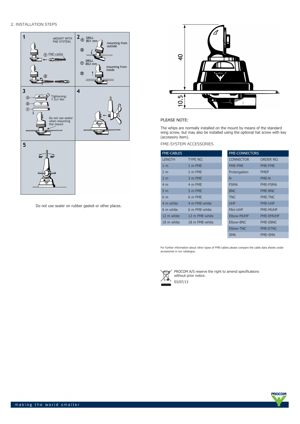 Procom Z-Mount User Manual | Page 2 / 2