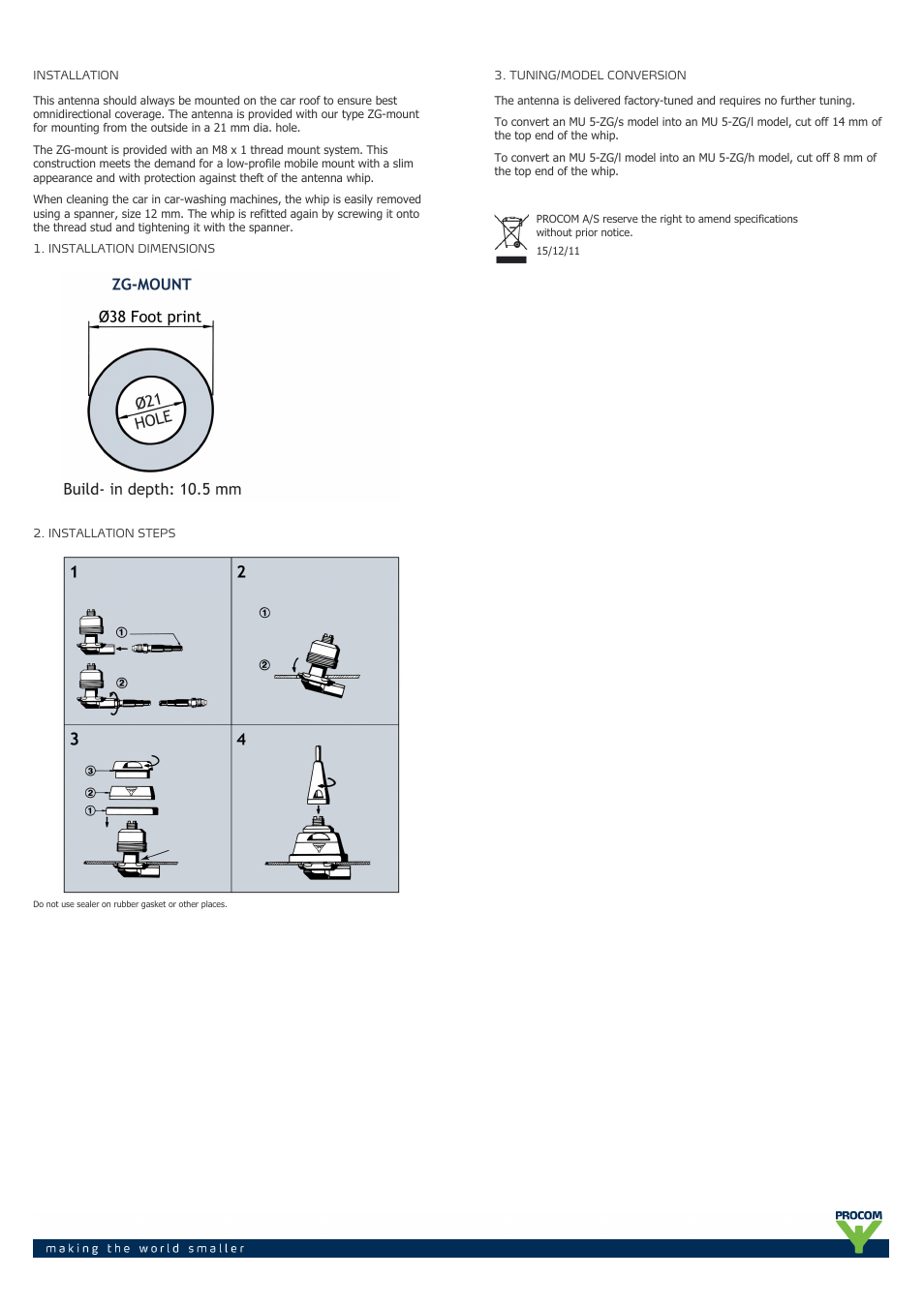 Procom MU 5-zg-... User Manual | Page 2 / 2