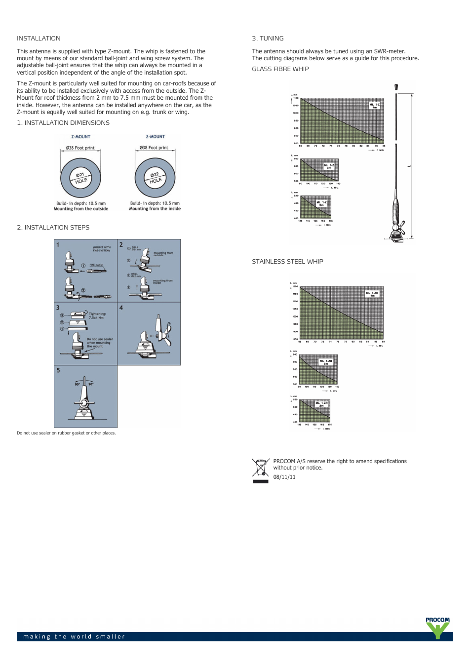 Procom ML 1-Z User Manual | Page 2 / 2