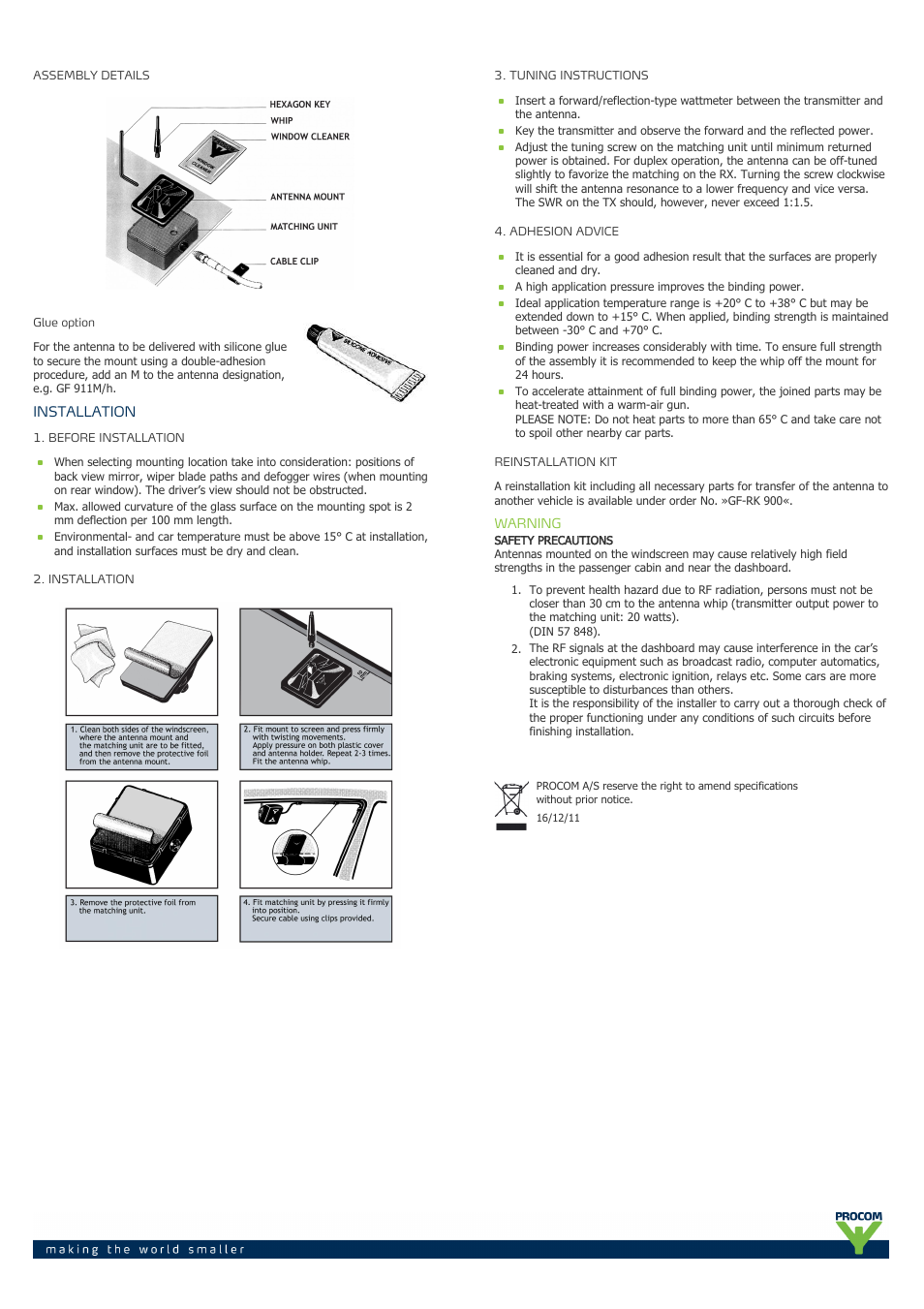 Procom GF 911-... User Manual | Page 2 / 2