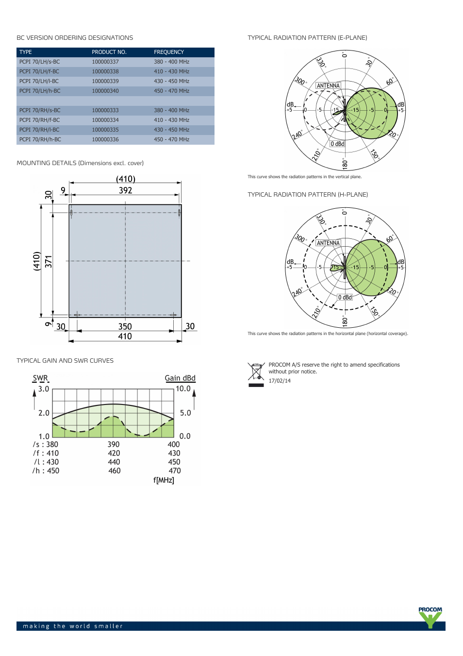 Procom PCPI-70-xh-... User Manual | Page 2 / 2