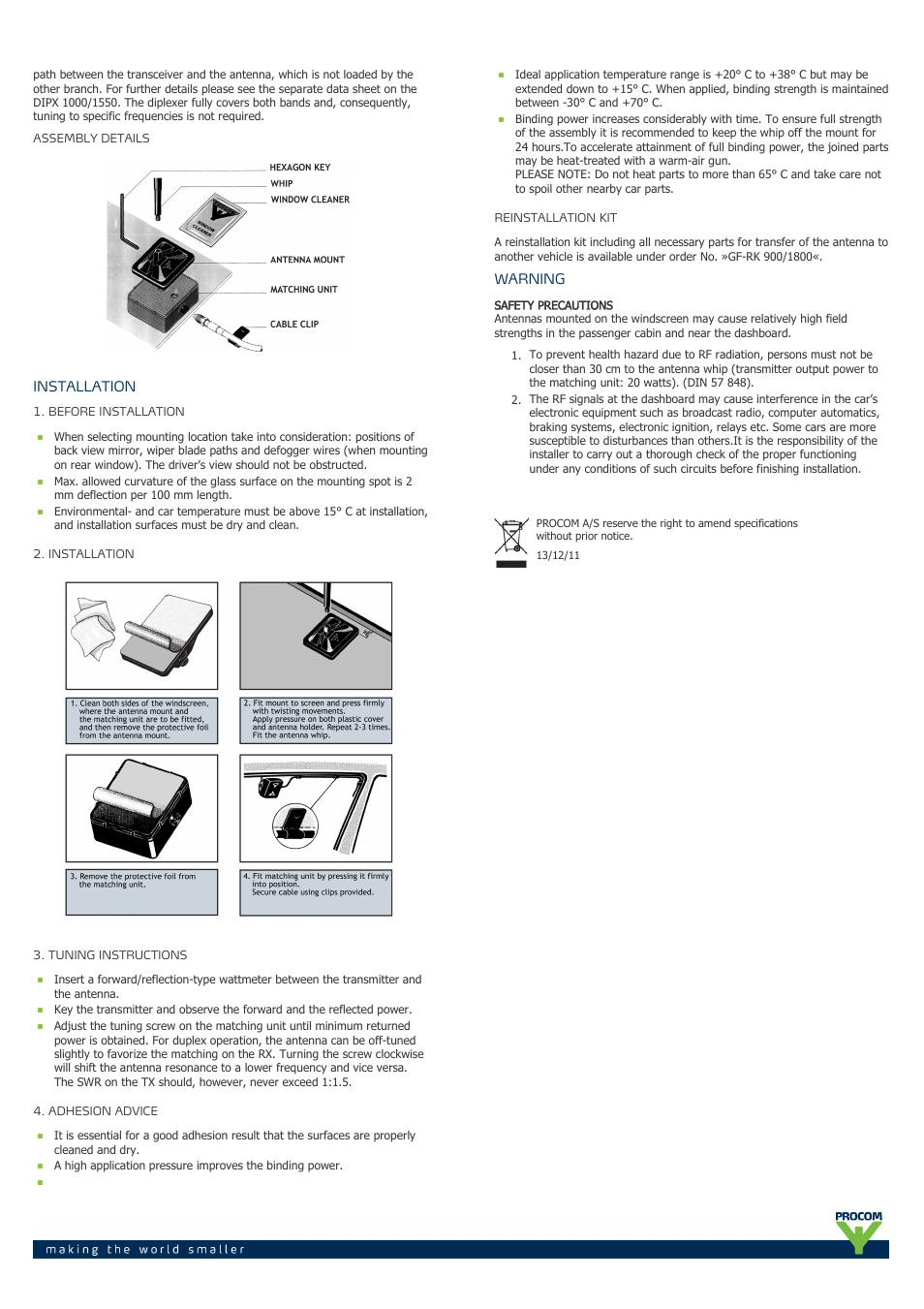 Procom GF 900-1800 User Manual | Page 2 / 2