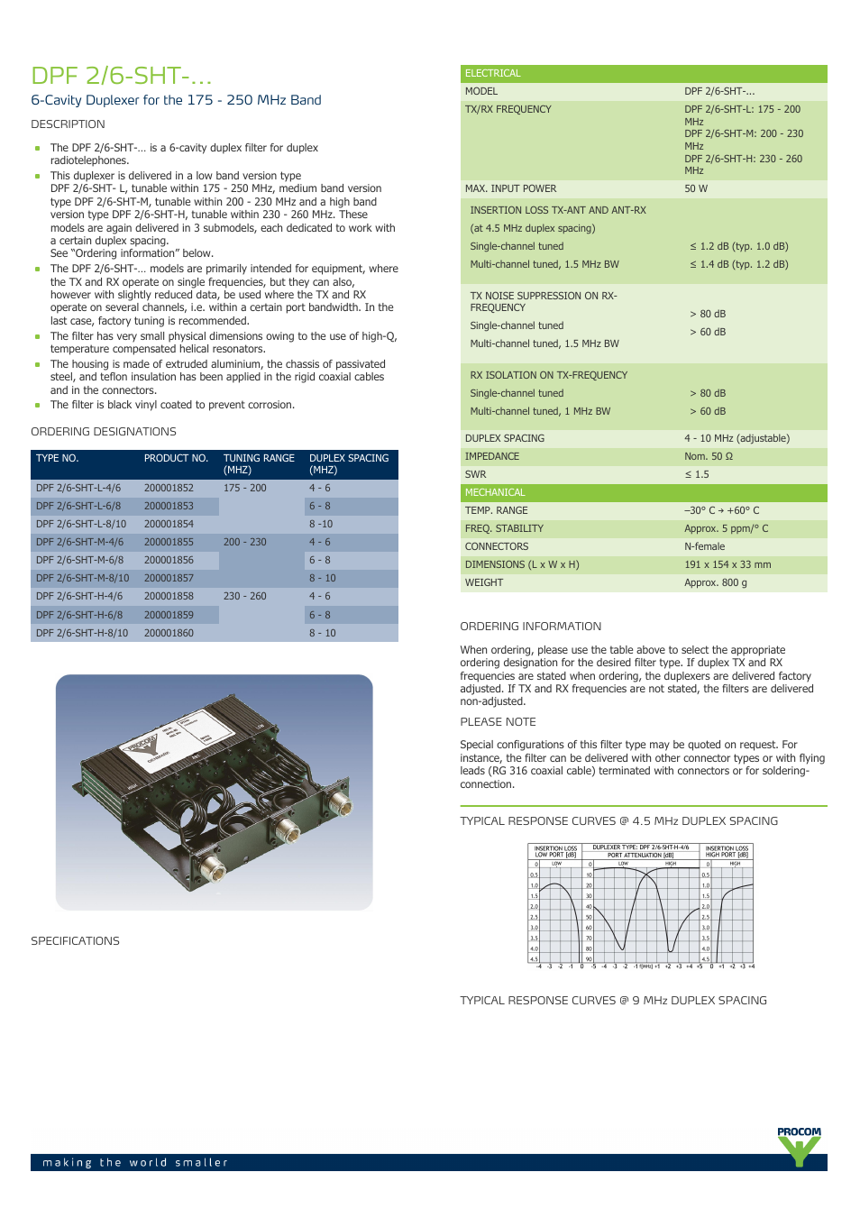 Procom DPF 2-6-sht-... User Manual | 2 pages