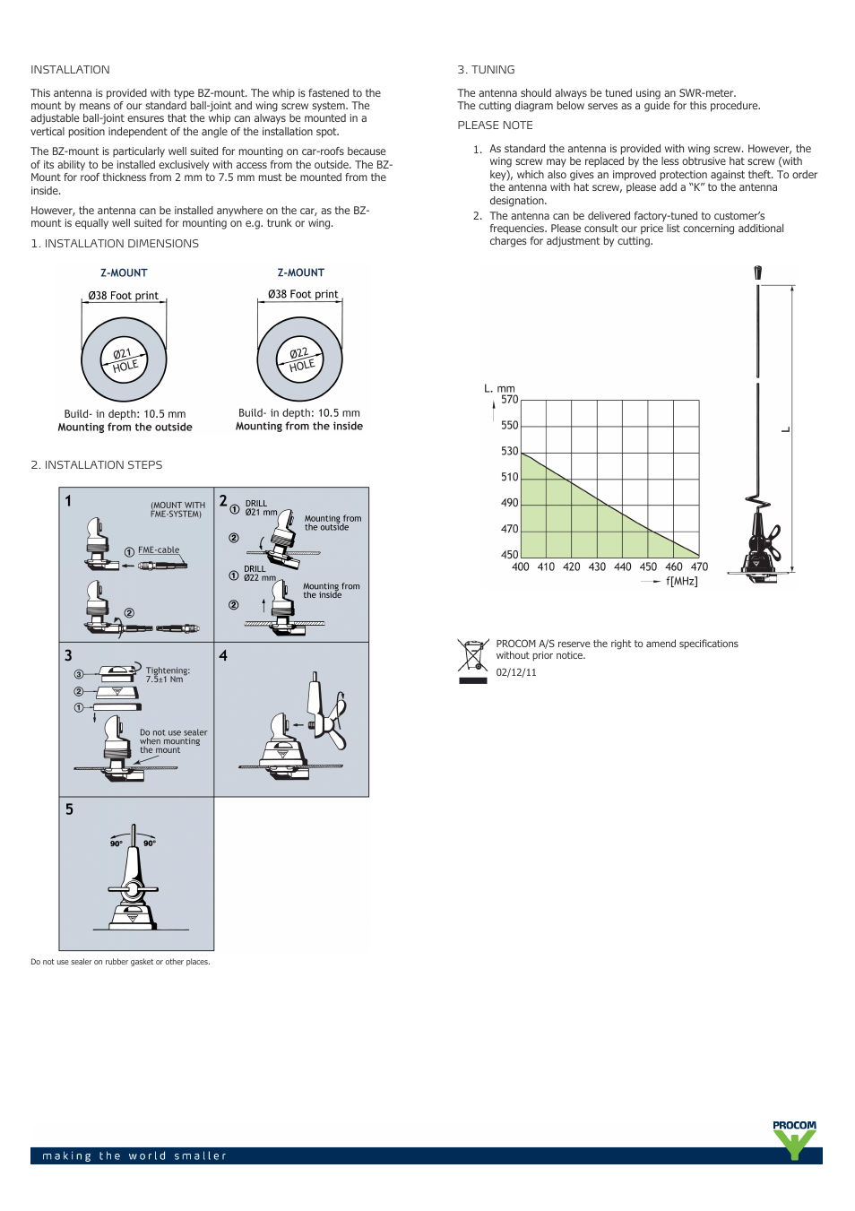 Procom MU 3-bz User Manual | Page 2 / 2
