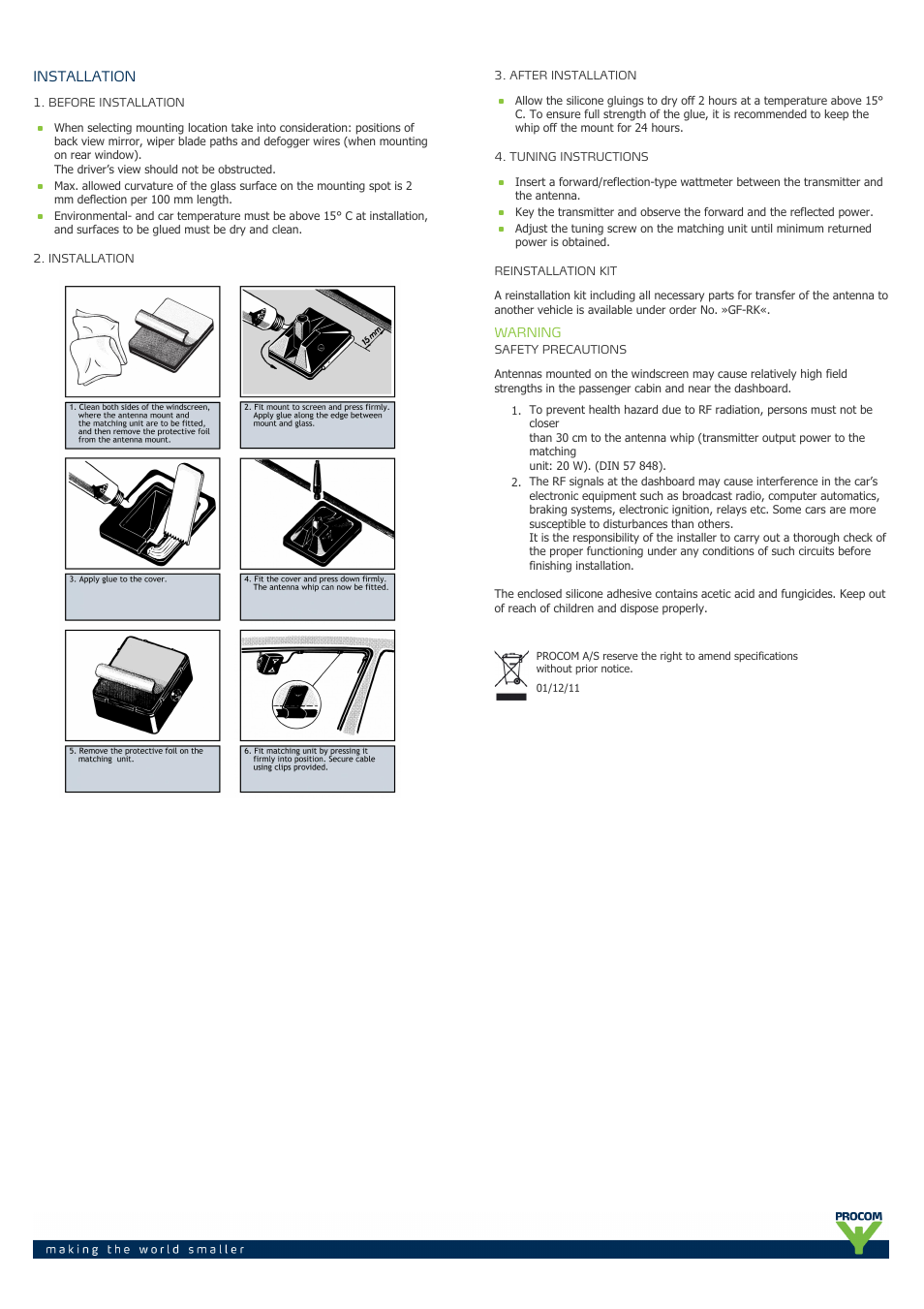 Procom GF 151 User Manual | Page 2 / 2