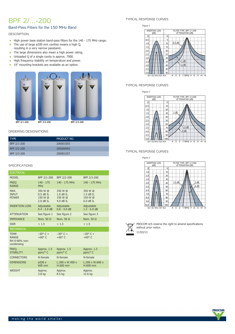 Procom BPF 2-...-200 User Manual | 1 page