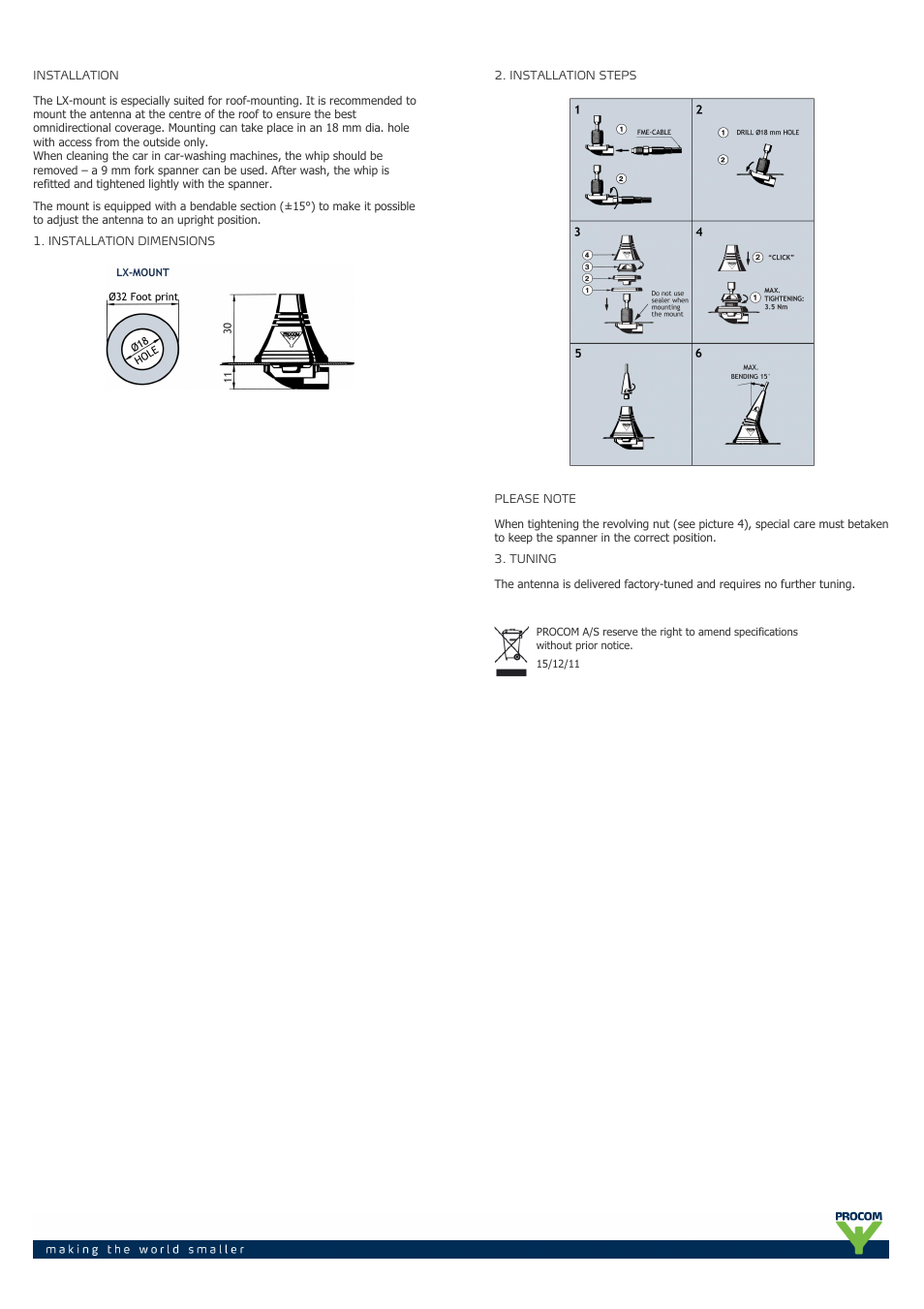 Procom MU 911-lx-... User Manual | Page 2 / 2