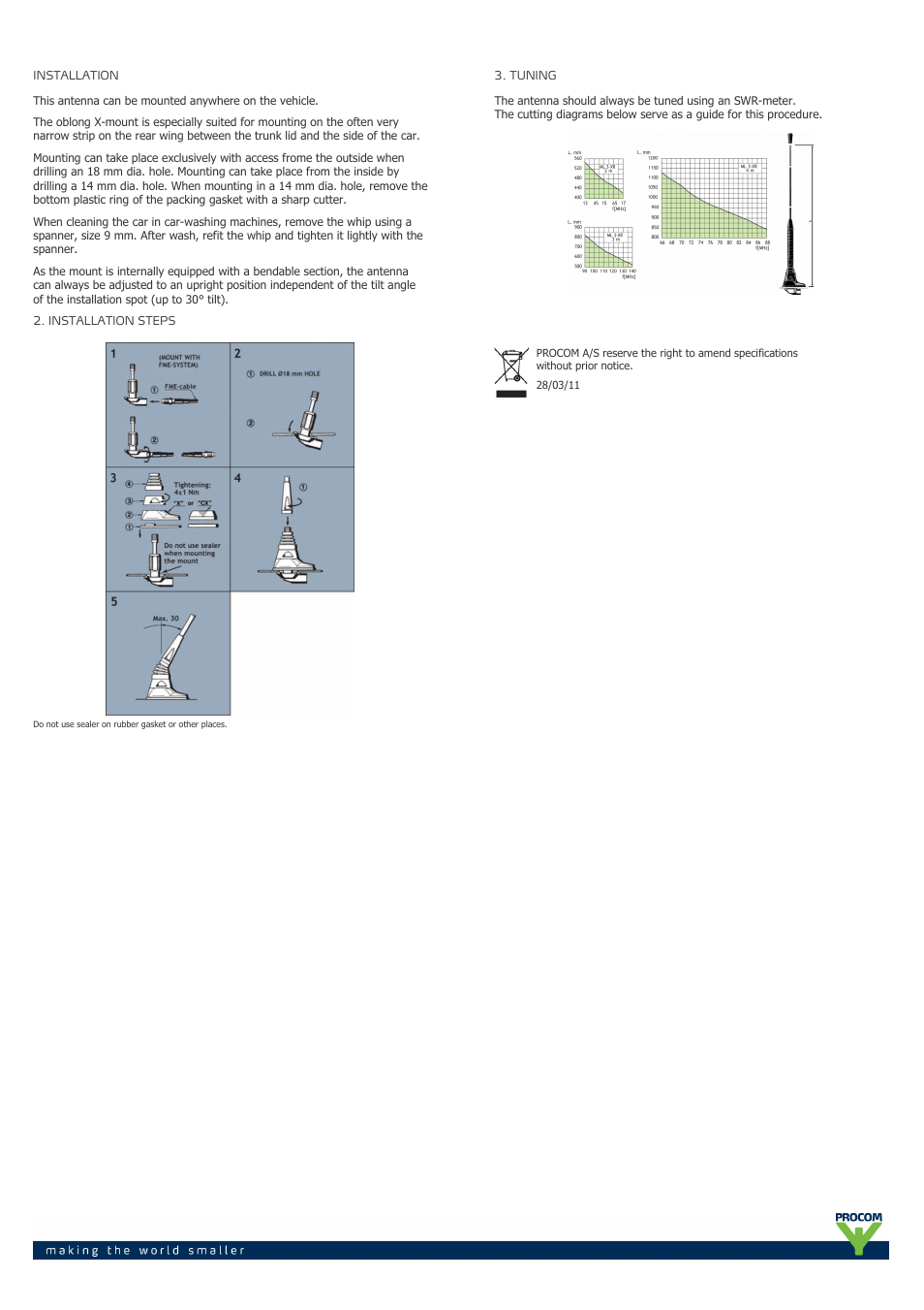 Procom ML 3-XR User Manual | Page 2 / 2