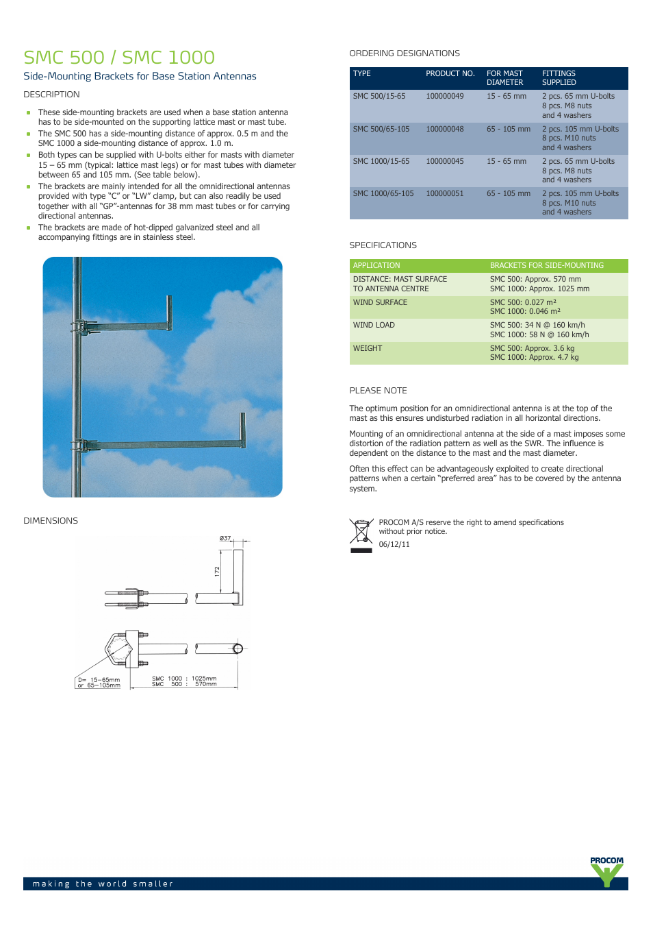 Procom SMC-500---smc-1000 User Manual | 1 page