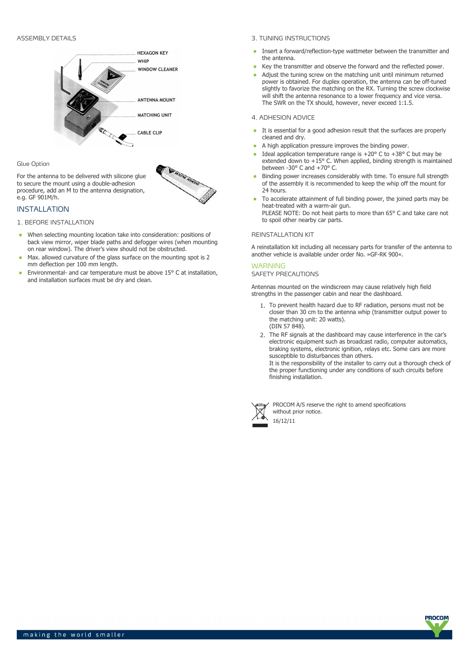 Procom GF 901-... User Manual | Page 2 / 2