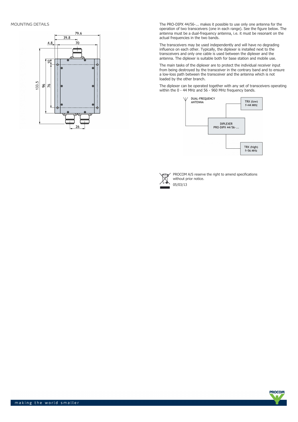 Procom PRO-DIPX 44-56-... User Manual | Page 2 / 2