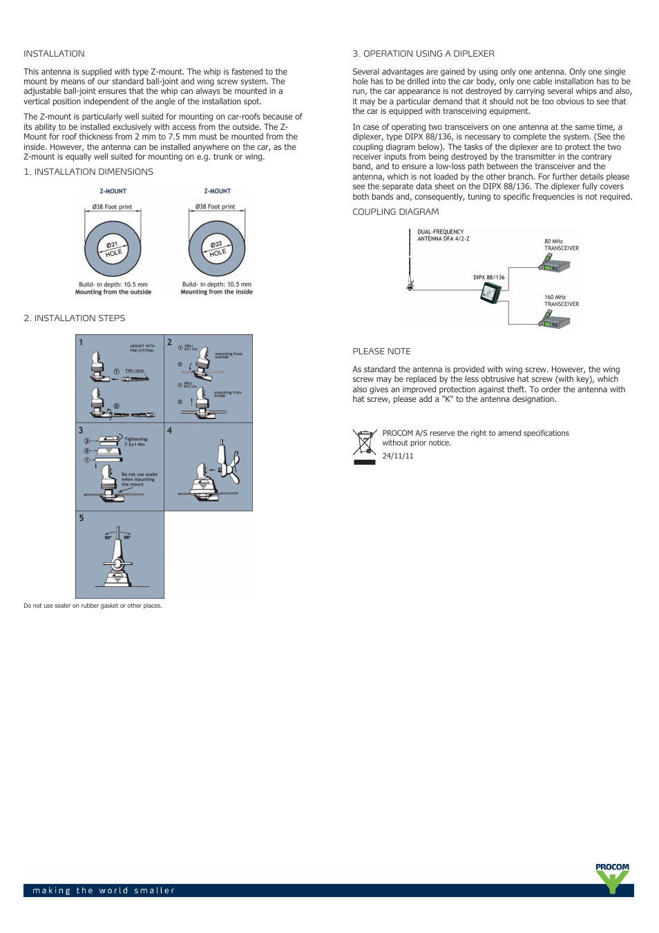 Procom DFA 4-2-z-... User Manual | Page 2 / 2