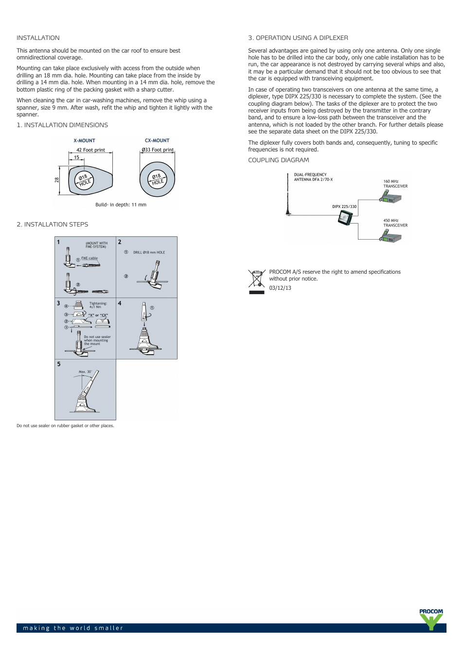 Procom DFA 2-70-X-... User Manual | Page 2 / 2