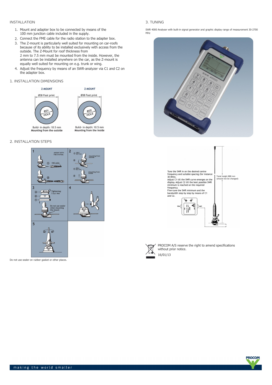 Procom ML 1-ZR-160-BBMU ... User Manual | Page 2 / 2