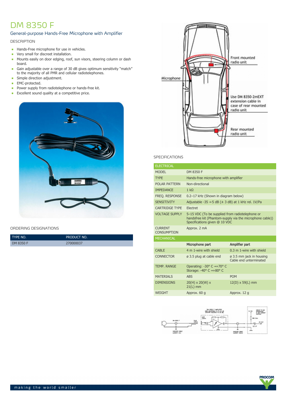 Procom DM-8350-f User Manual | 2 pages