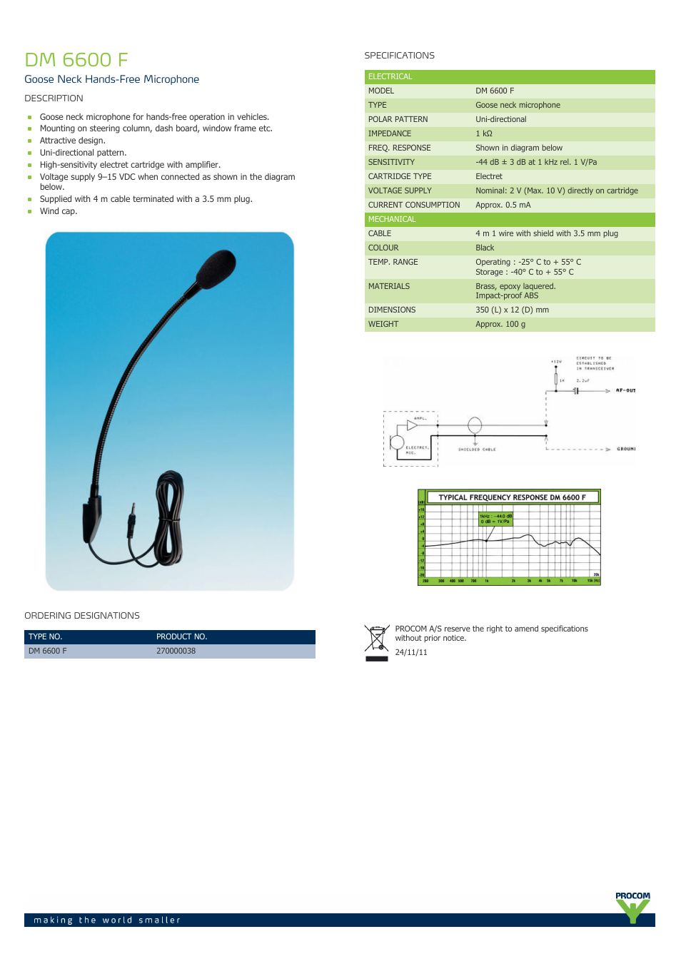 Procom DM-6600-f User Manual | 1 page