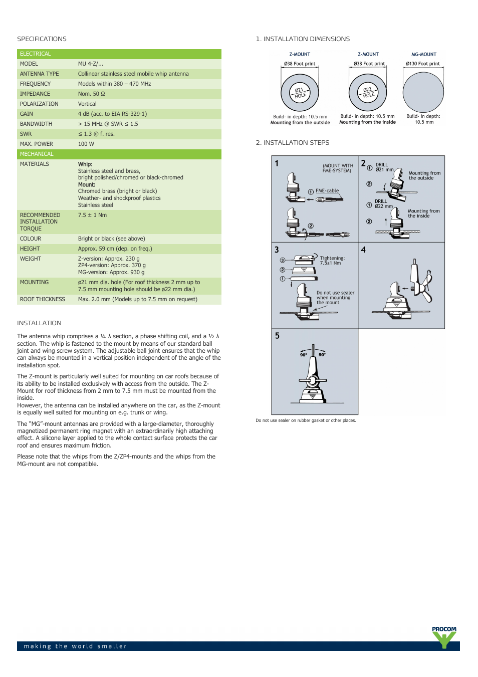 Procom MU 4-z-... User Manual | Page 2 / 3