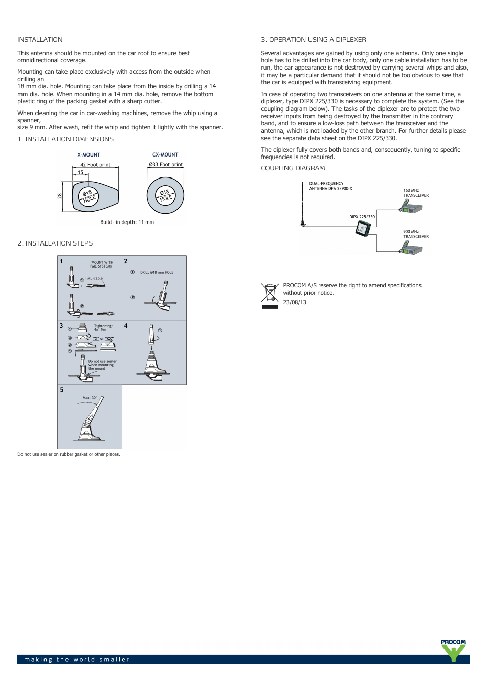 Procom DFA 2-900-x-... User Manual | Page 2 / 2
