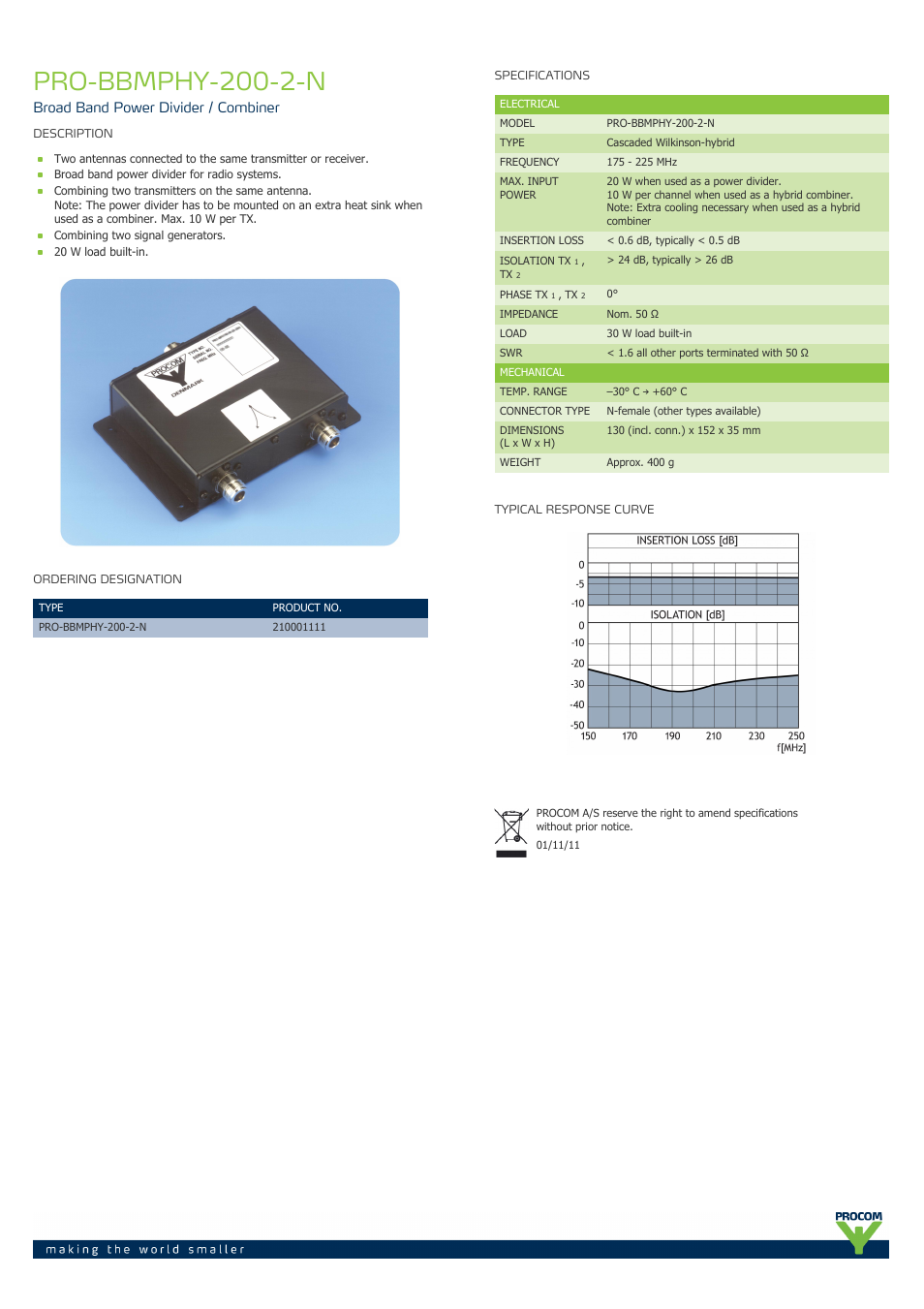 Procom PRO-bbmphy-200-2-n User Manual | 1 page