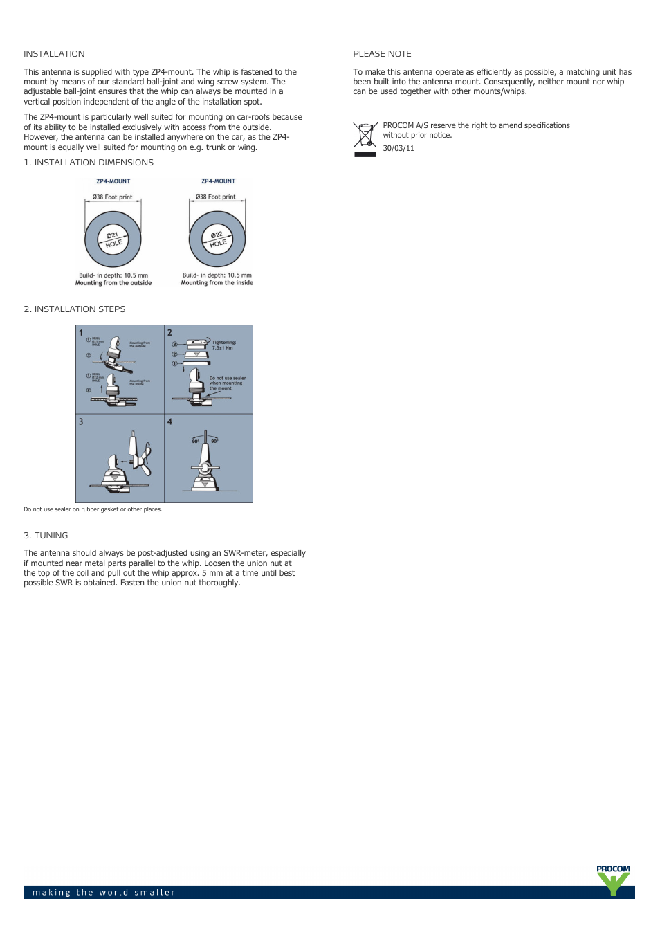 Procom CT-27-zp4 User Manual | Page 2 / 2