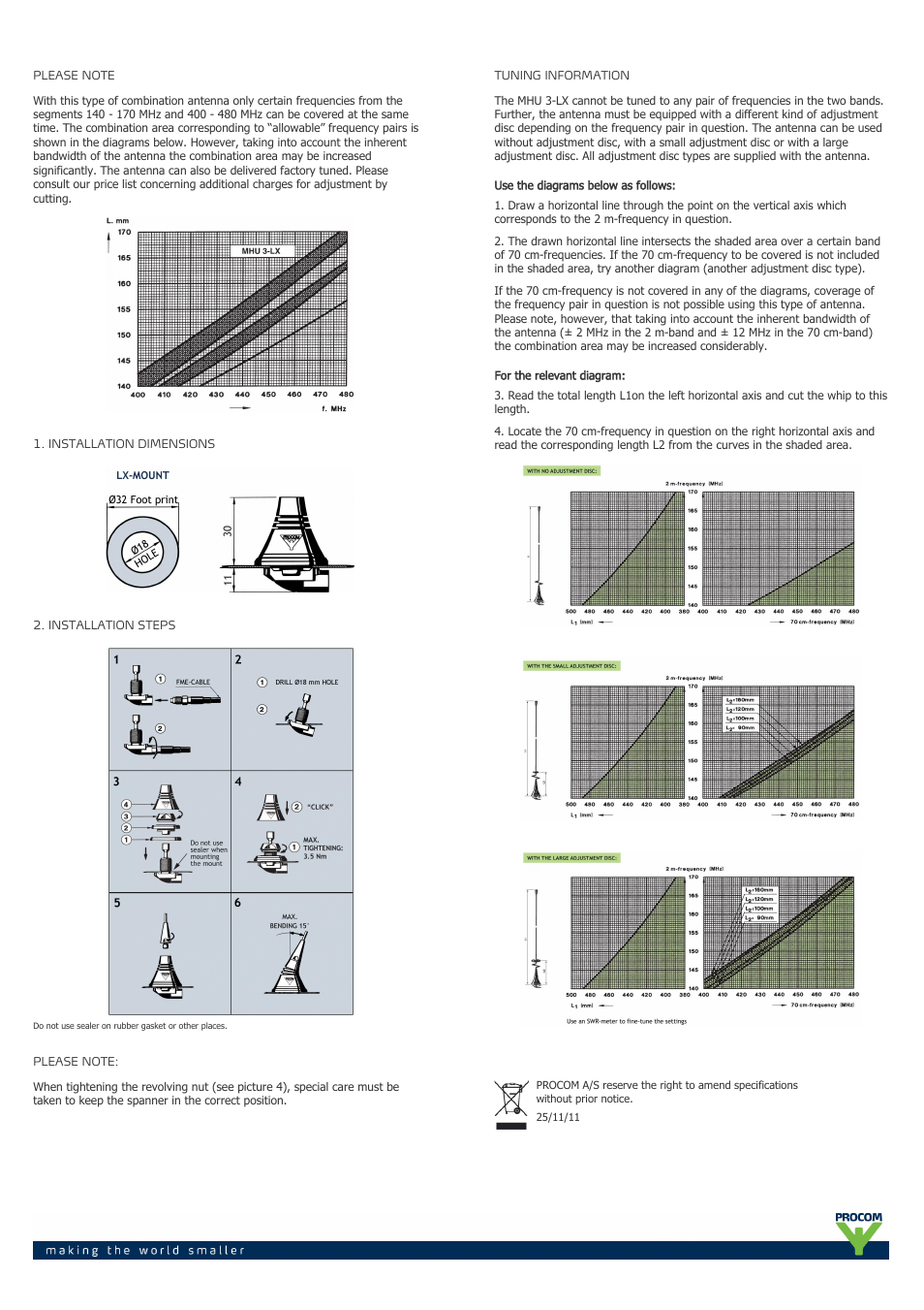 Procom MHU 3-LX User Manual | Page 2 / 2