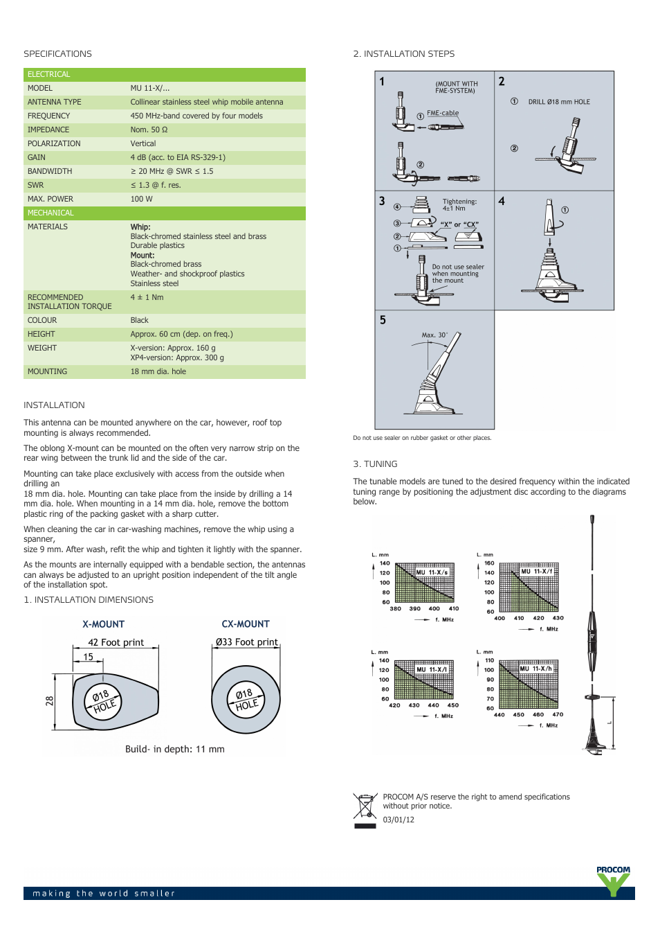 Procom MU 11-x-... User Manual | Page 2 / 2