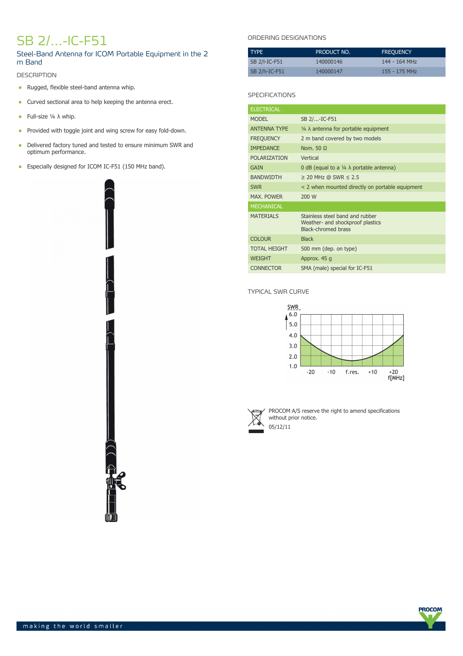 Procom SB 2-...-ic-f51 User Manual | 1 page