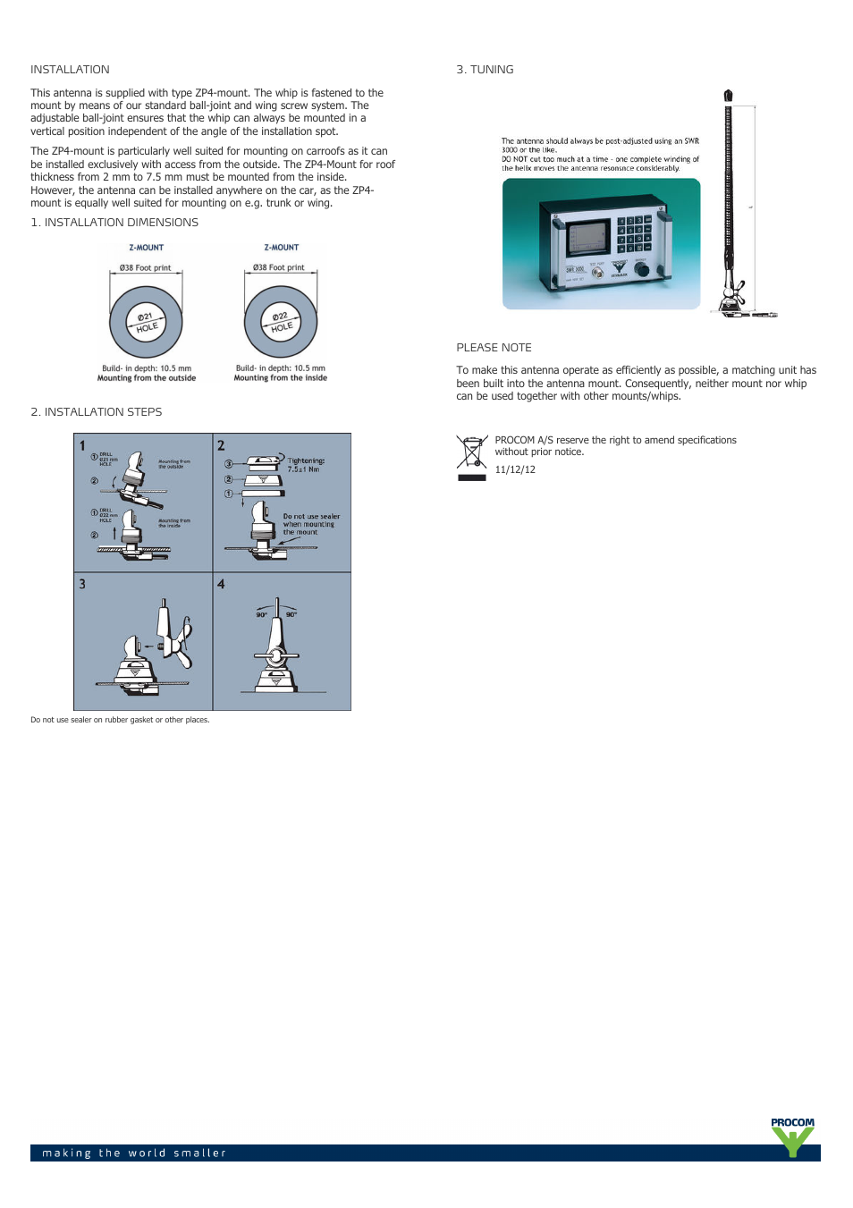 Procom ML 3-ZP4 User Manual | Page 2 / 2