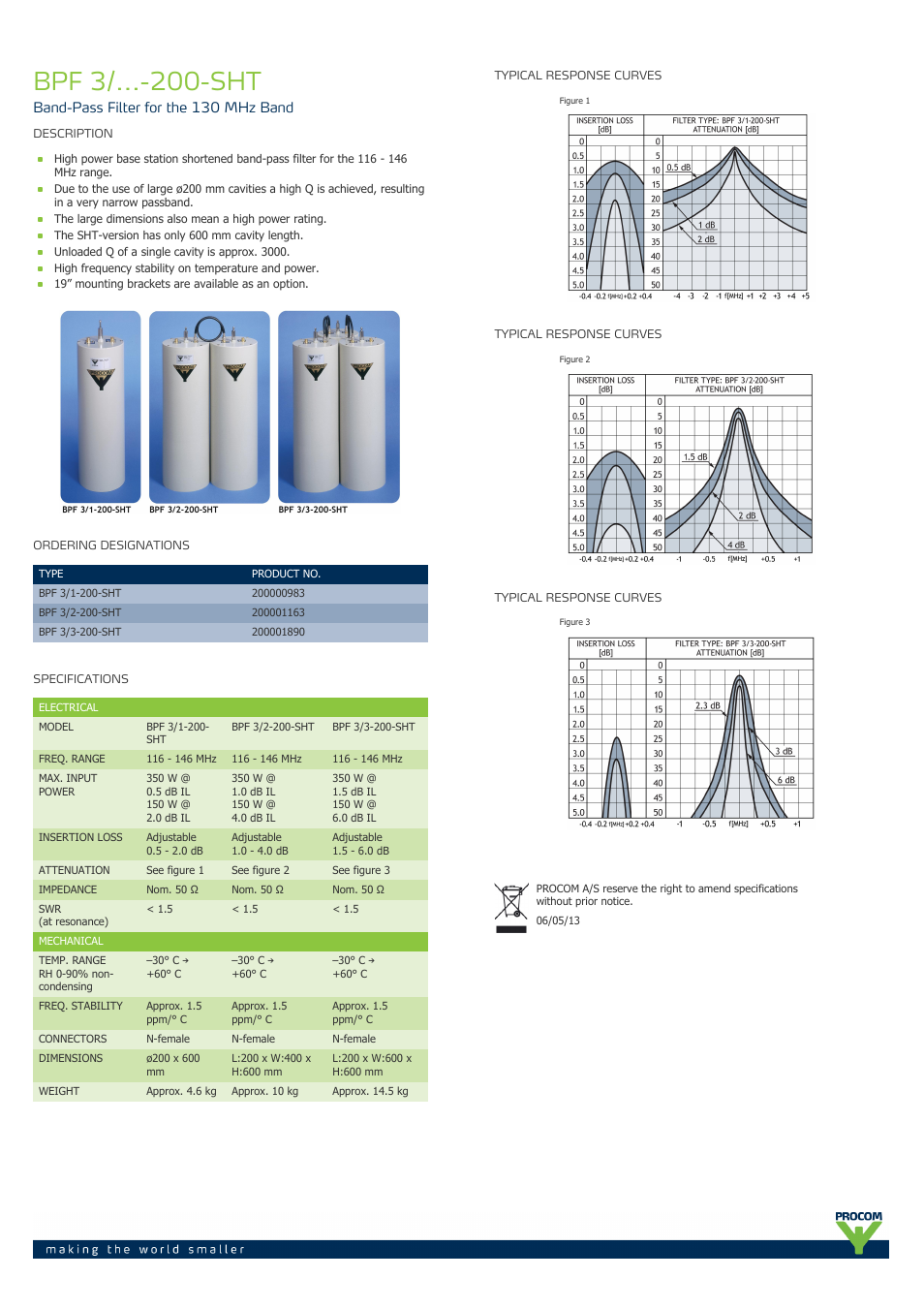 Procom BPF 3-...-200-sht User Manual | 1 page