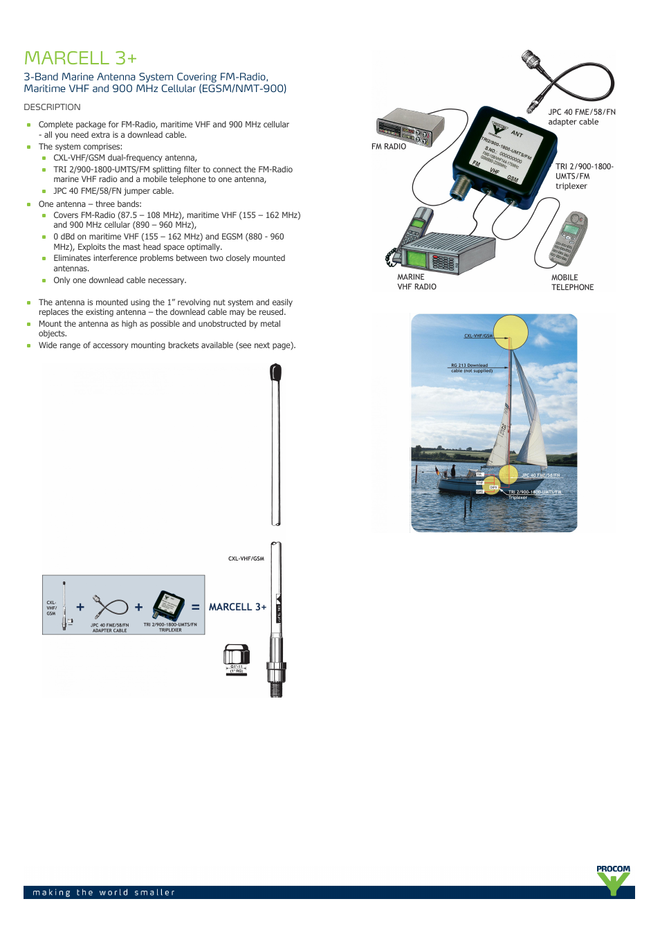 Procom MARCELL 3+ User Manual | 3 pages