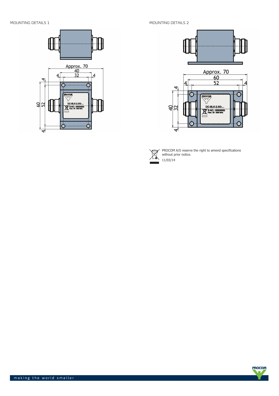 Procom DC-BLK-2.5G-... User Manual | Page 2 / 2