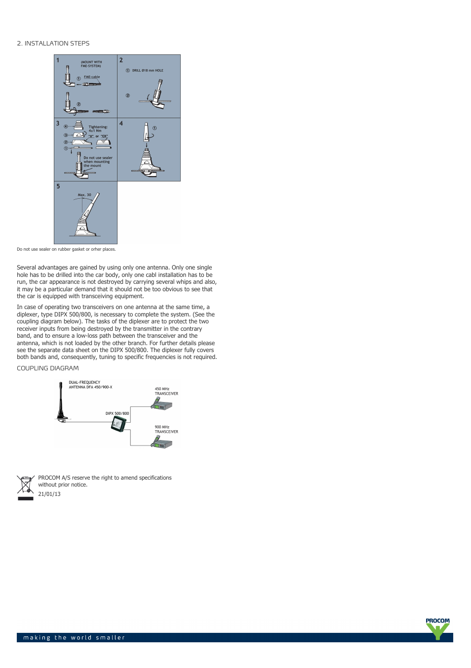 Procom DFA FLX x-410-430-890-960-mhz User Manual | Page 2 / 2