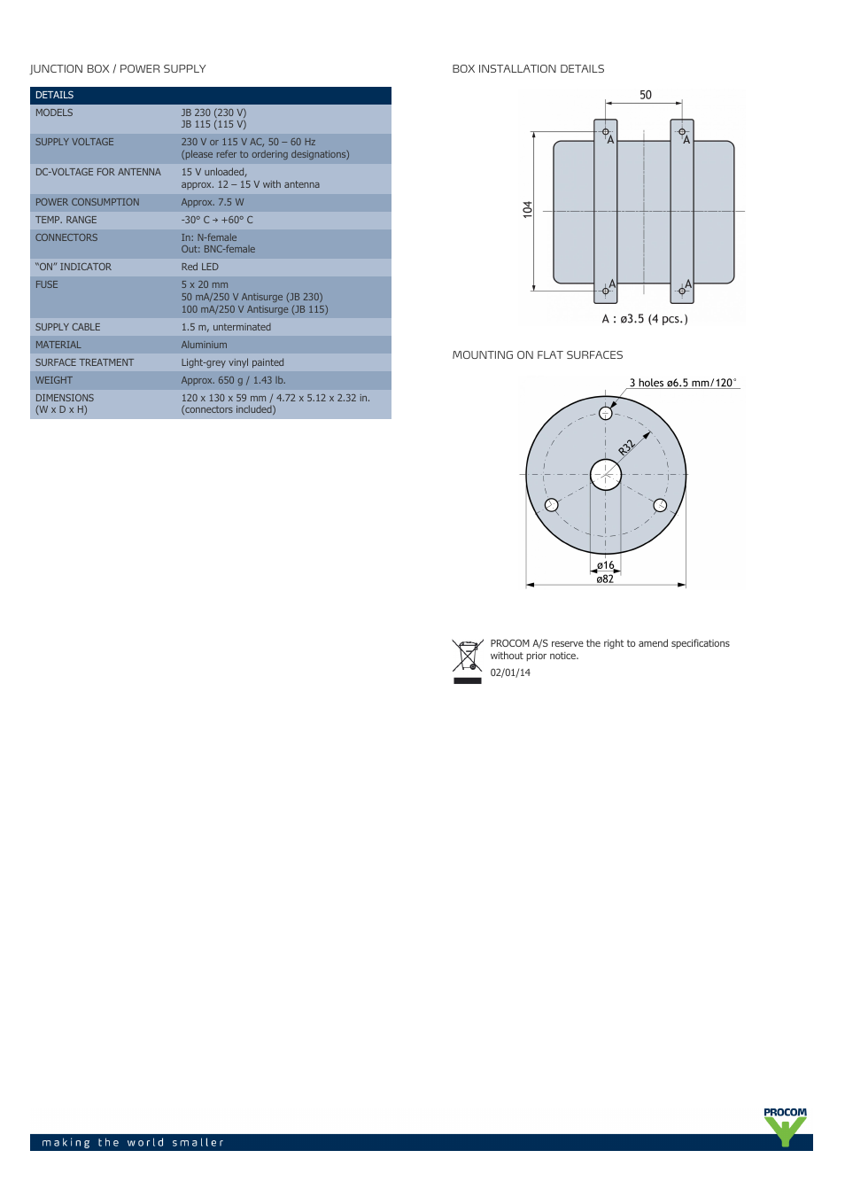 Procom AAC 1-... User Manual | Page 2 / 2