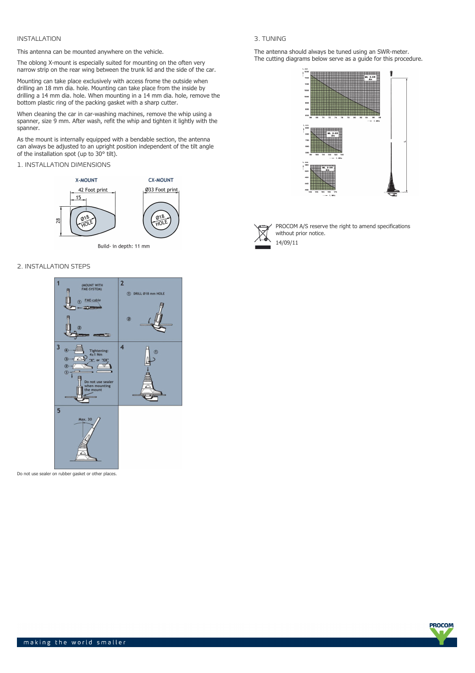 Procom ML 2-XR User Manual | Page 2 / 2