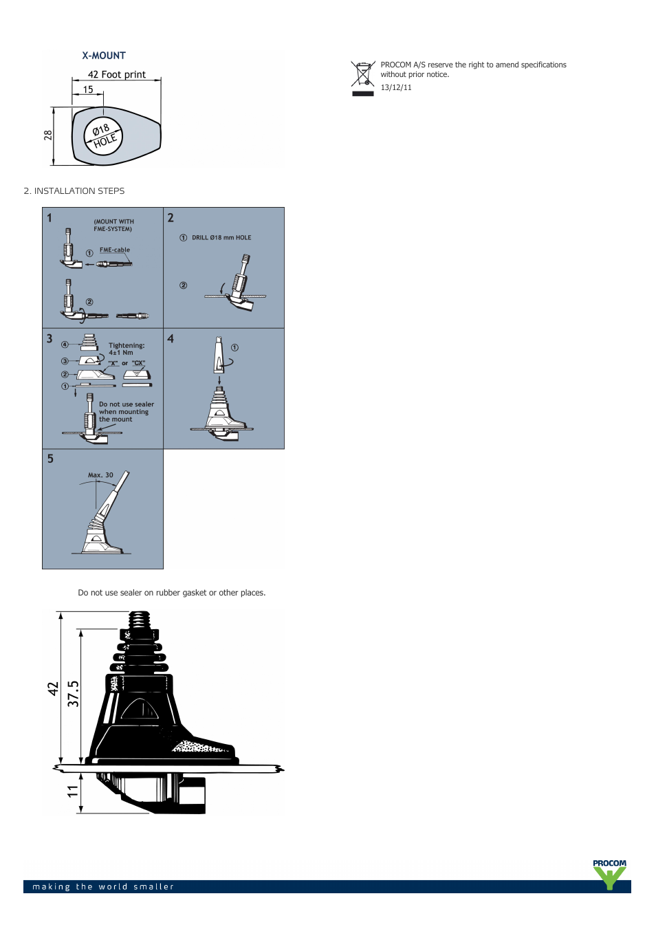 Procom X-Mount User Manual | Page 2 / 2