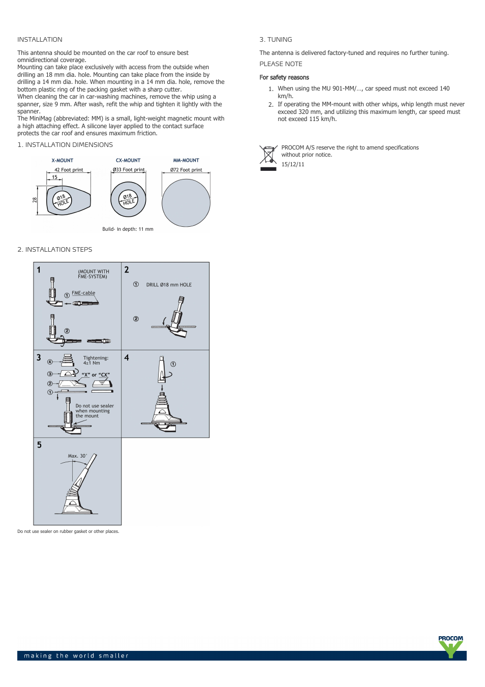 Procom MU 901-x-... User Manual | Page 2 / 2