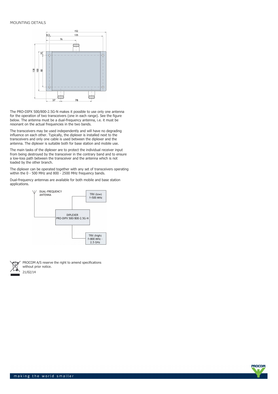 Procom PRO-DIPX 500-800-2.5g-n User Manual | Page 2 / 2